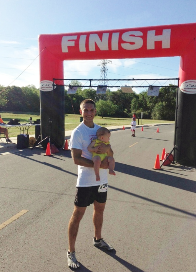 Avery and Daddy_5k Race Finish