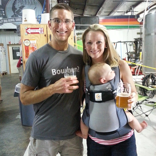 Visiting a local brewery for my 30th. Avery slept most of the time.