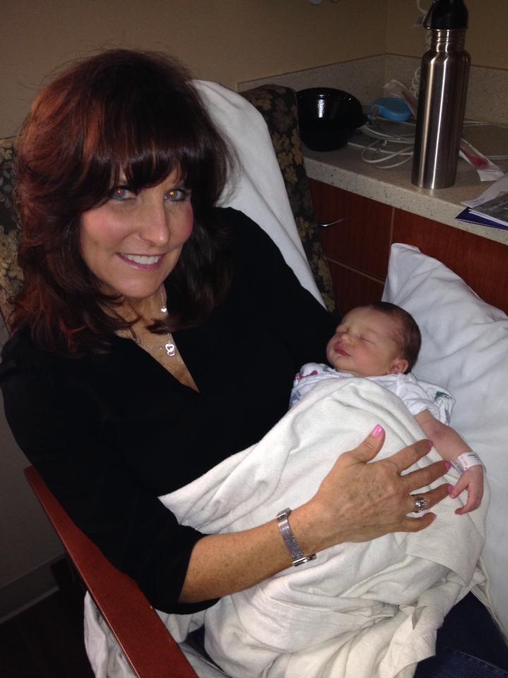 G-Ma and Avery; just 2 days old!